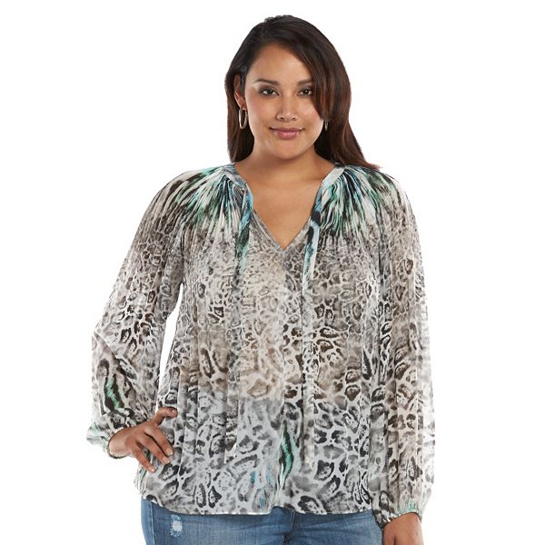 kohls chiffon blouse