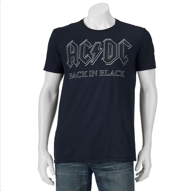 AC DC Mens Size Small Black Short Sleeved T Shirt Tee Band