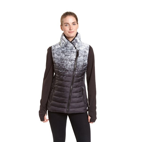 Asymmetrical puffer clearance vest