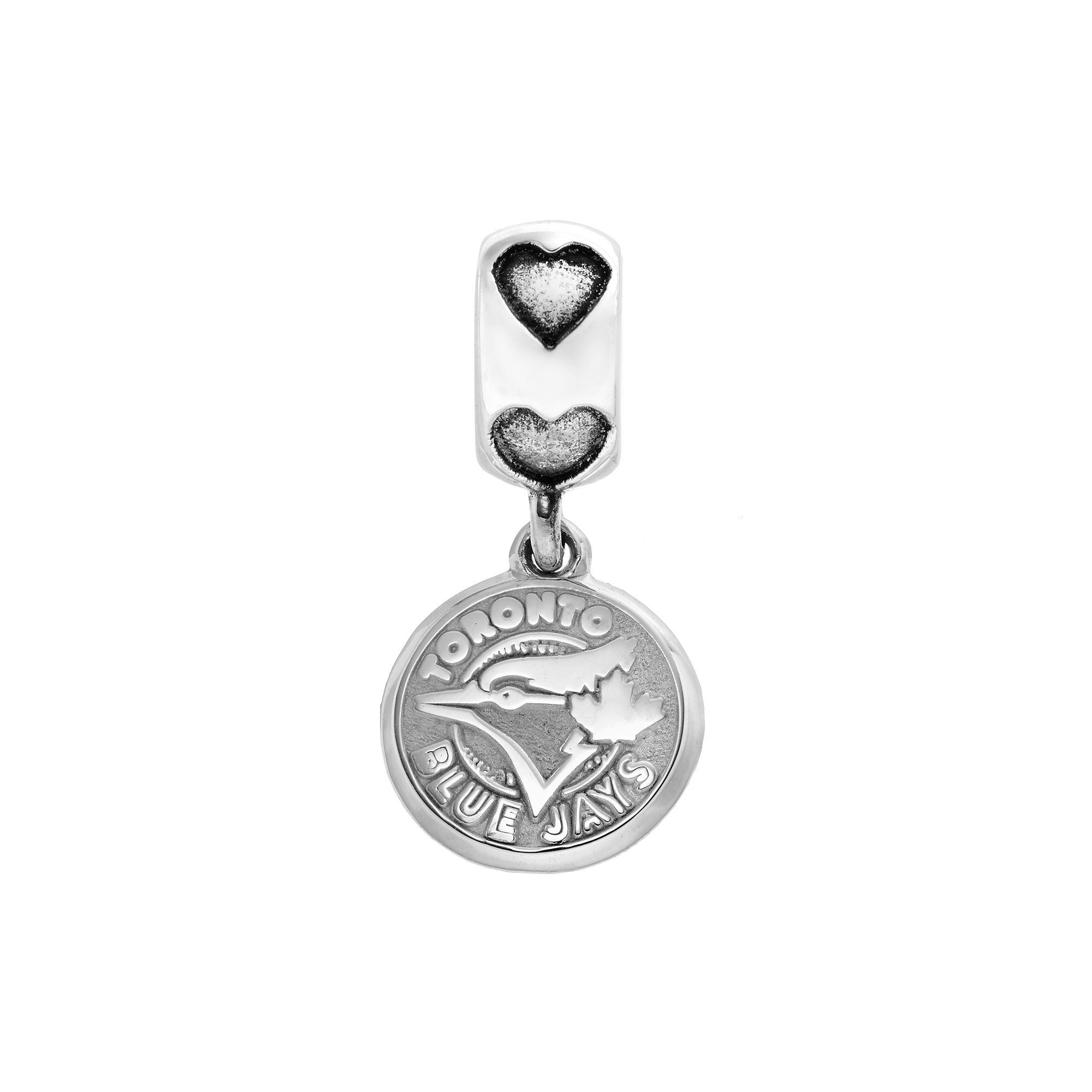 LogoArt Toronto Blue Jays Sterling Silver Team Logo Charm, Womens, Grey