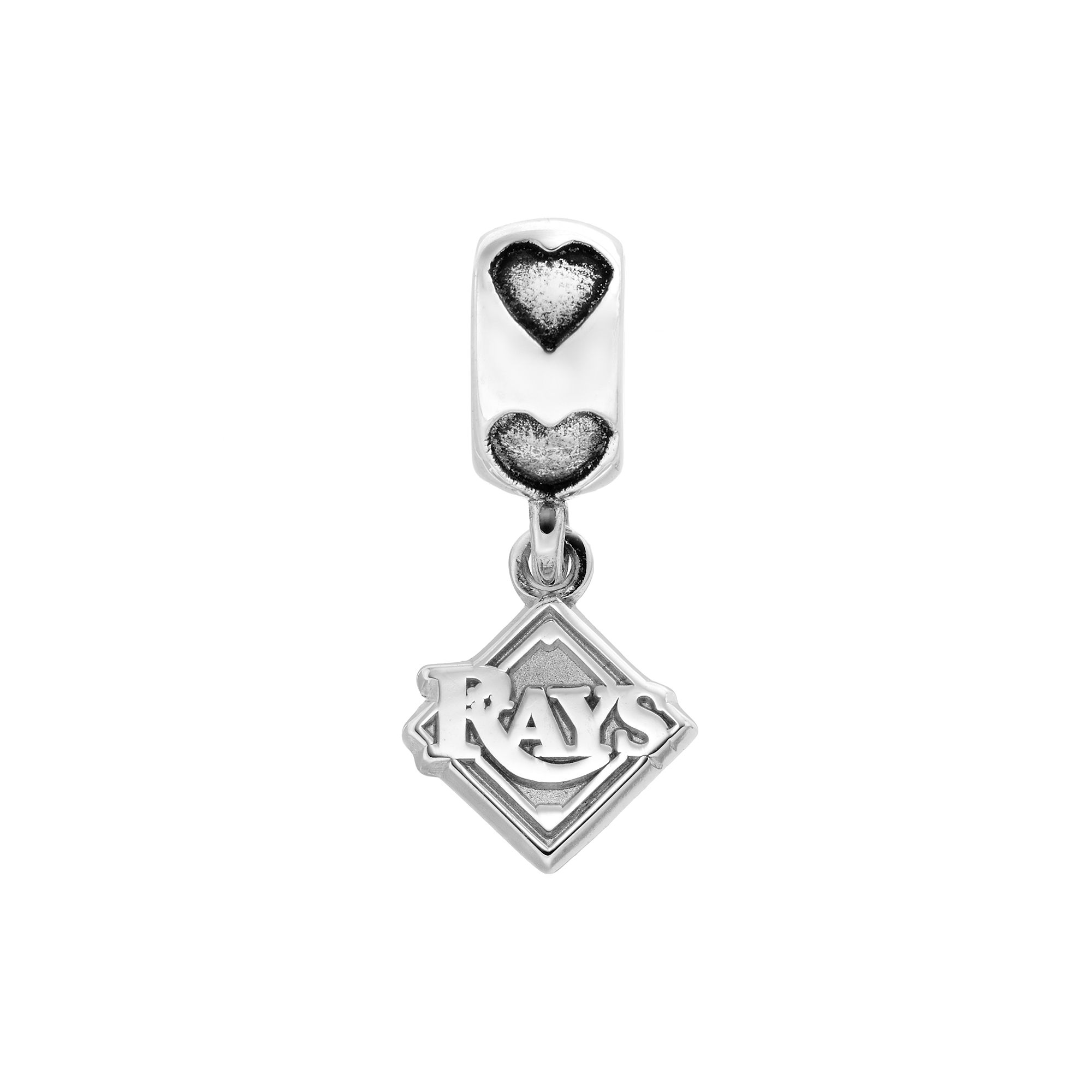 LogoArt Tampa Bay Devil Rays Sterling Silver Team Logo Charm, Womens, Grey