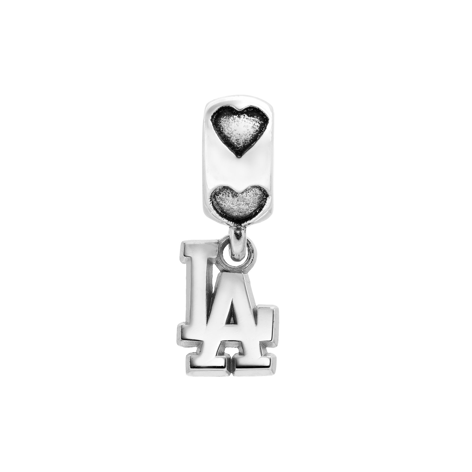 LogoArt Los Angeles Dodgers Sterling Silver Team Logo Charm, Womens, Grey