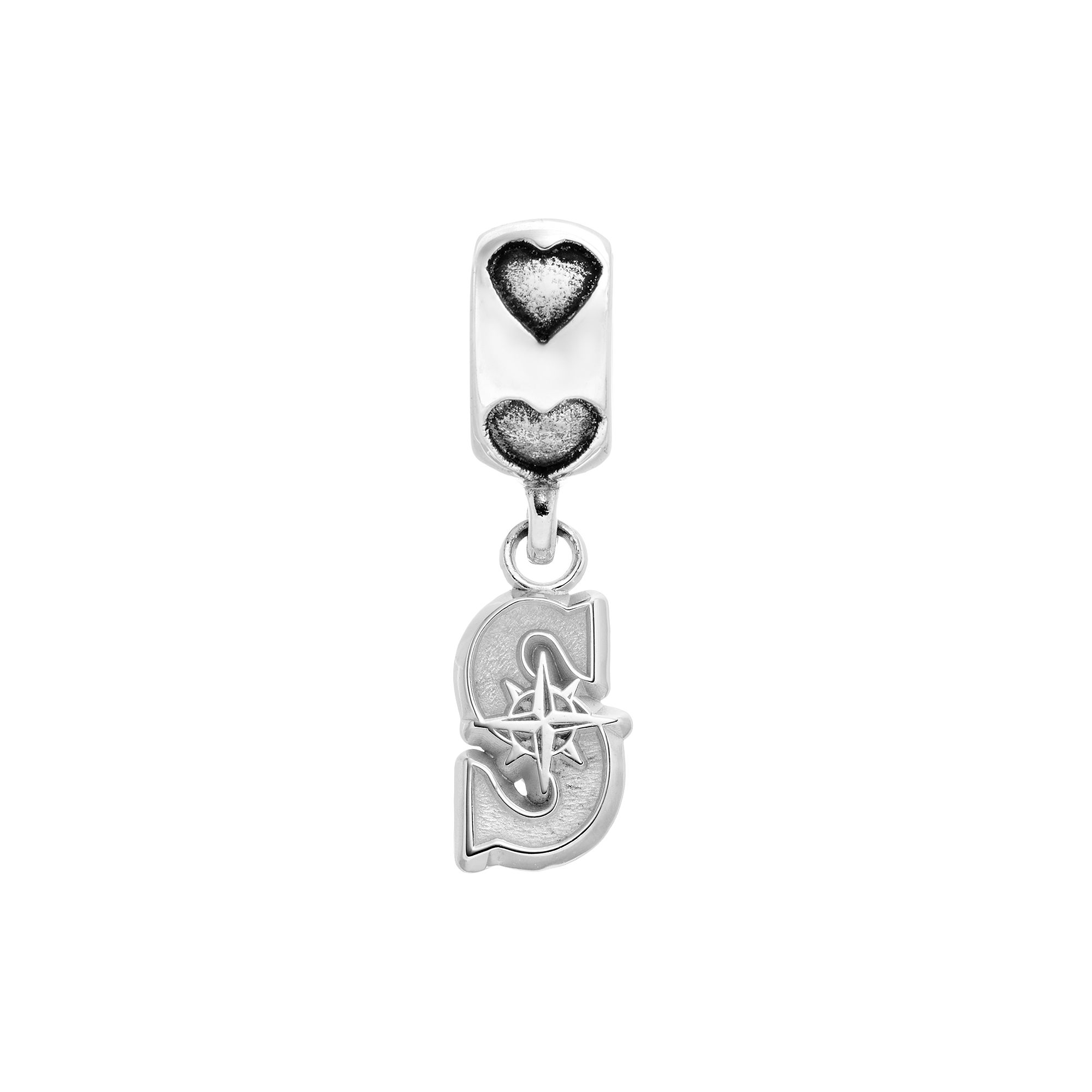 LogoArt Seattle Mariners Sterling Silver Team Logo Charm, Womens, Grey