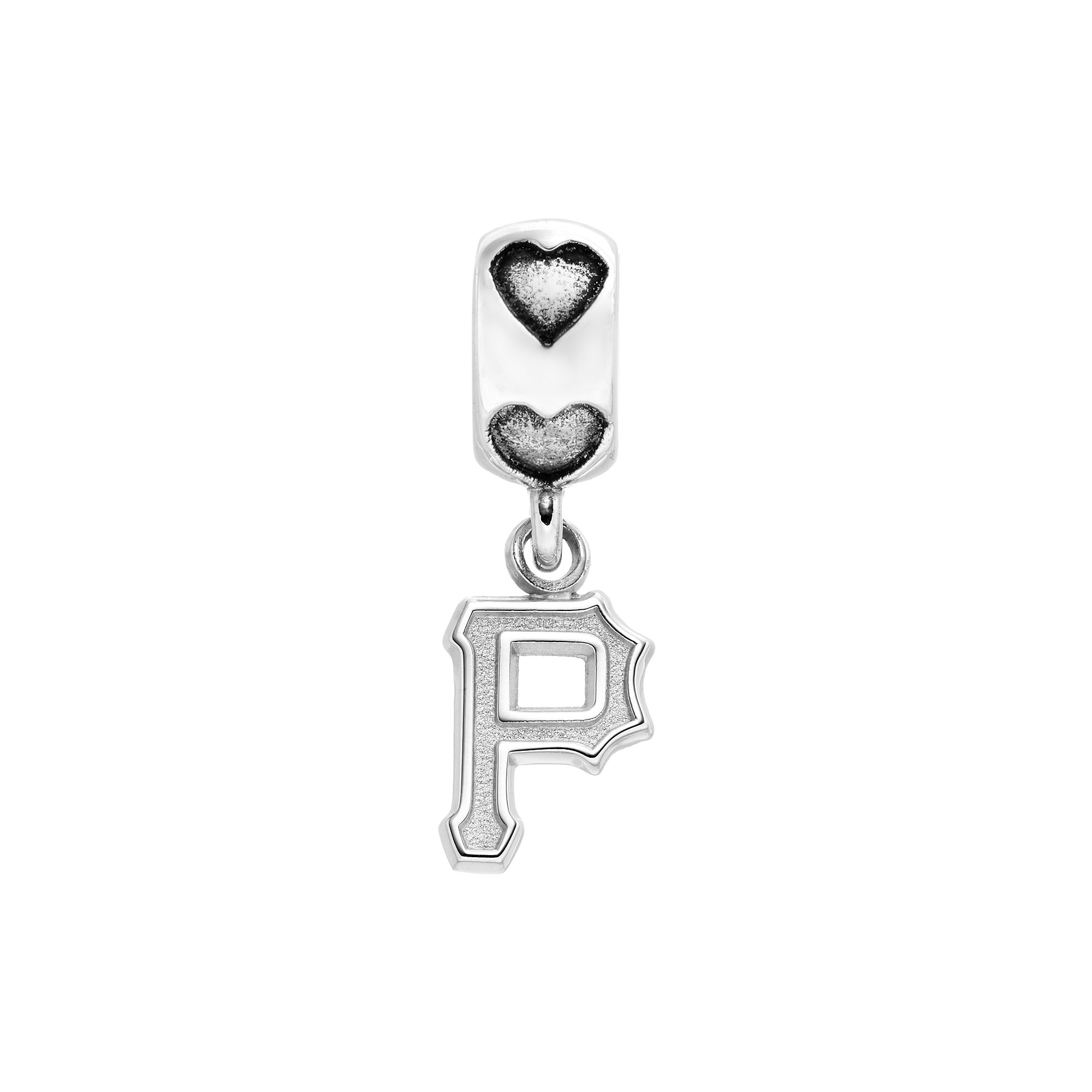 LogoArt Pittsburgh Pirates Sterling Silver Team Logo Charm, Womens, Grey