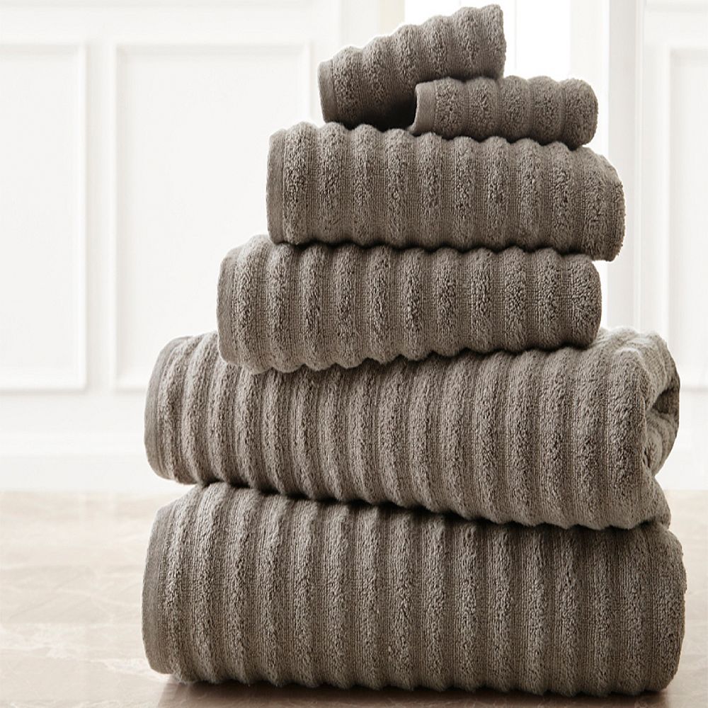 Spring Bloom Bath Towel Set: Grey