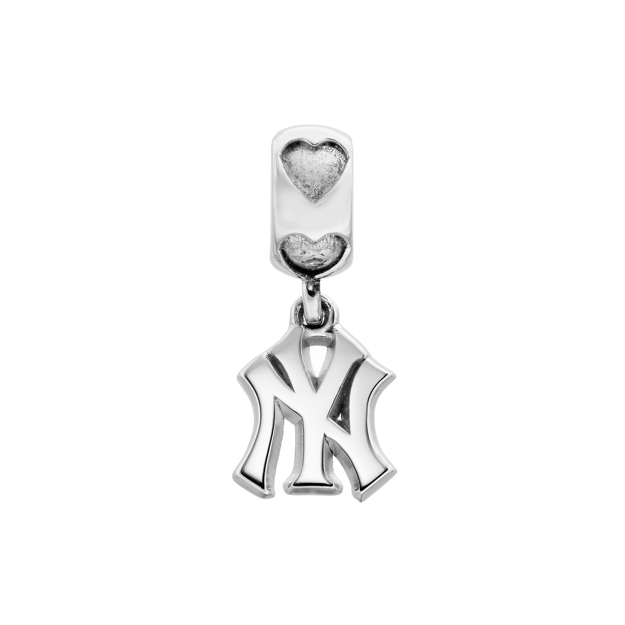 LogoArt New York Yankees Sterling Silver Team Logo Charm, Womens, Grey