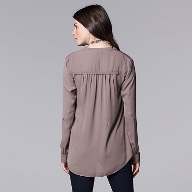 Women's Simply Vera Vera Wang Crepe Henley