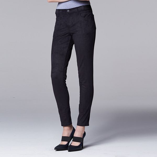 Women's Simply Vera Vera Wang Skinny Faux-Suede Pants