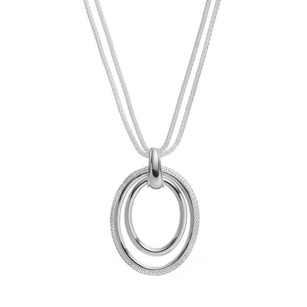 Dana Buchman® Mesh Oval Pendant Necklace
