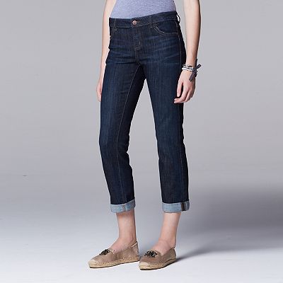 Women s Simply Vera Vera Wang Cuffed Jean Capris