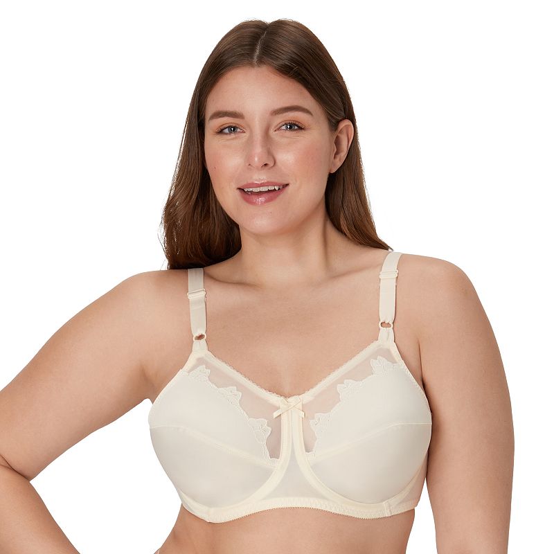 Flower Bali Full-Figure Underwire Bra DF0180, Women's, Size: 36 Dd, Light Beige