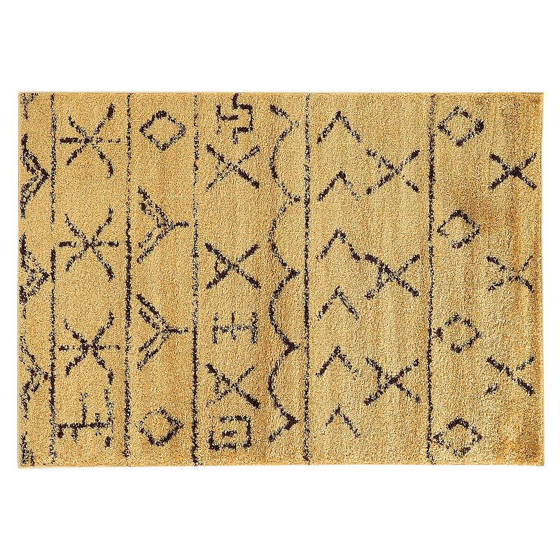 Linon Moroccan Atlas Shag Rug, Brown, 8X10 Ft