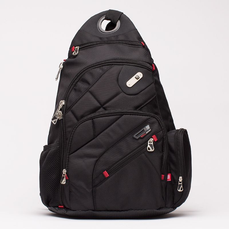 FUL Brick House 13-Inch Laptop Sling Backpack, Black