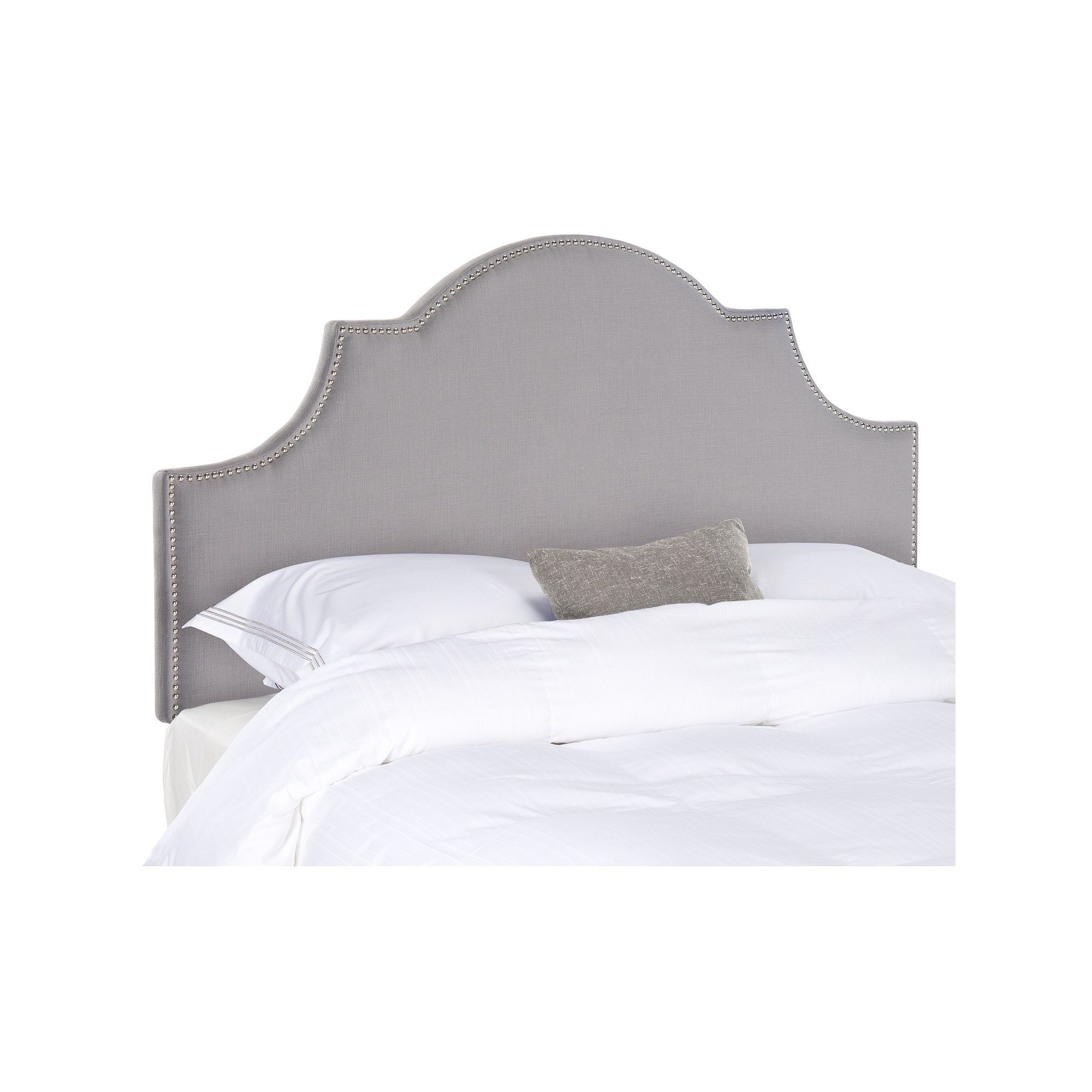 Safavieh Hallmar Arched Scallop Headboard, Arctic Gray