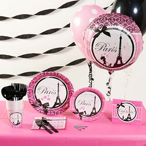 Paris Damask Party Supplies for 8