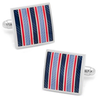 Striped Square Cuff Links
