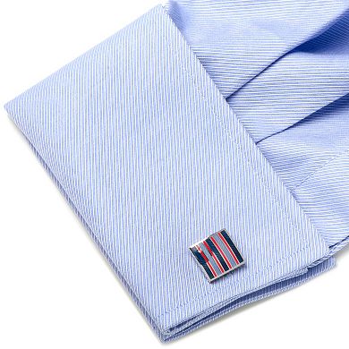 Striped Square Cuff Links