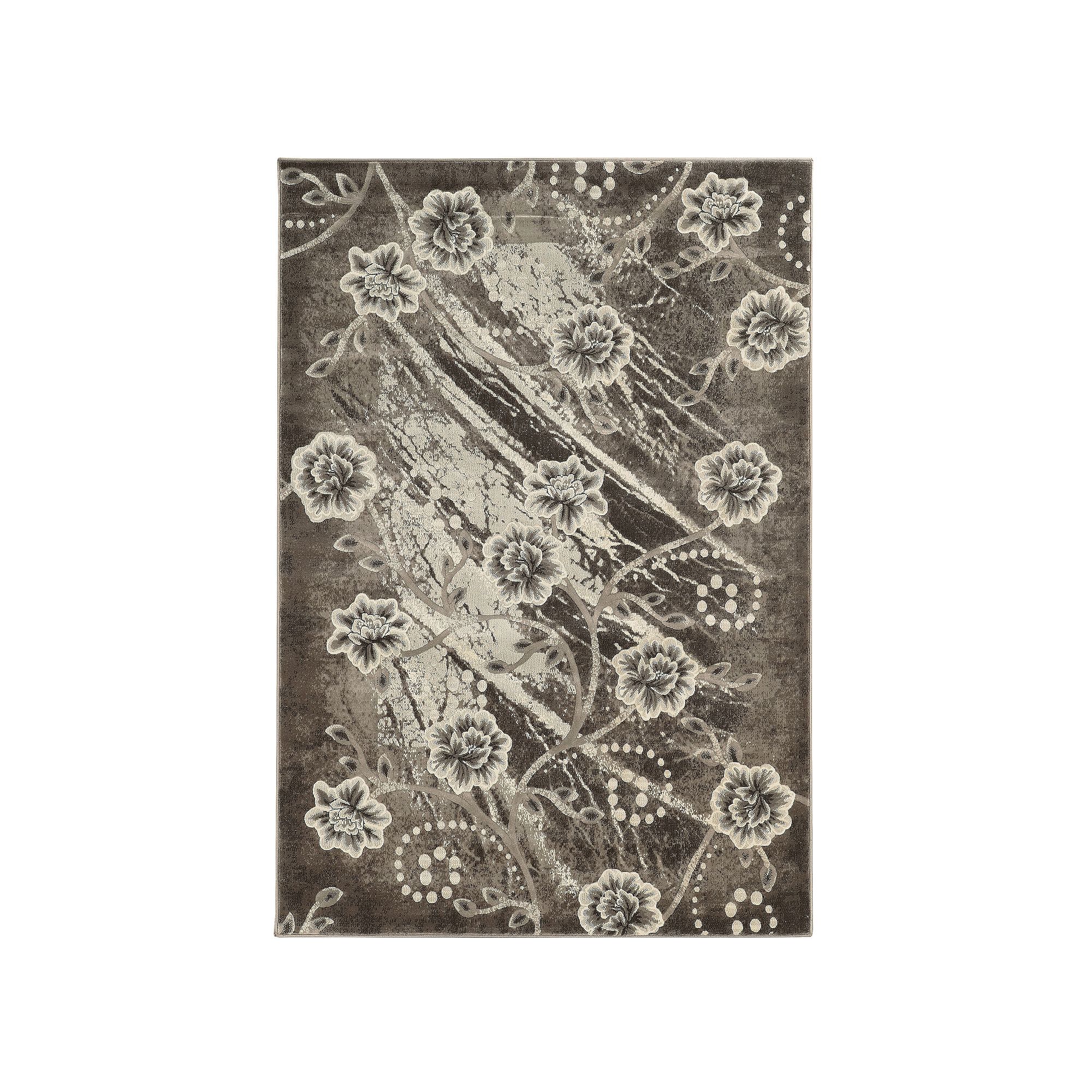 Linon Jewel Floral Rug, Beige