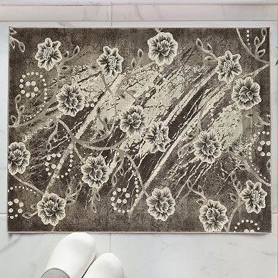 Linon Jewel Floral Rug