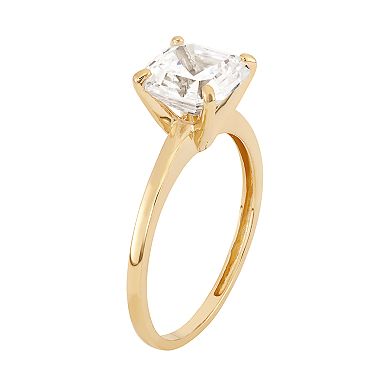 Cubic Zirconia Solitaire Engagement Ring in 10k Gold