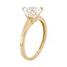Cubic Zirconia Heart Solitaire Engagement Ring in 10k Gold
