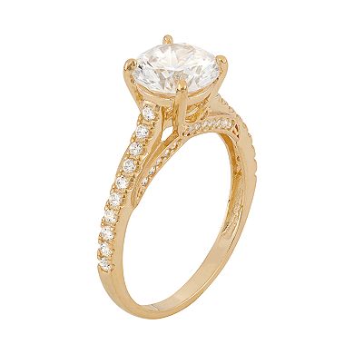 Cubic Zirconia Engagement Ring in 10k Gold