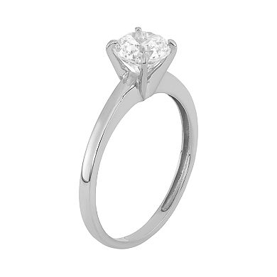 Cubic Zirconia Solitaire Engagement Ring in 10k Gold