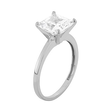 Cubic Zirconia Solitaire Engagement Ring in 10k Gold