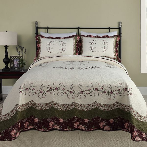 Modern Heirloom Brooke Quilted Bedspread or Sham