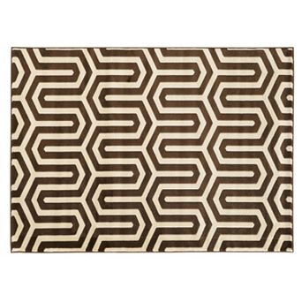 Linon Roma ZigZag Brown Rug