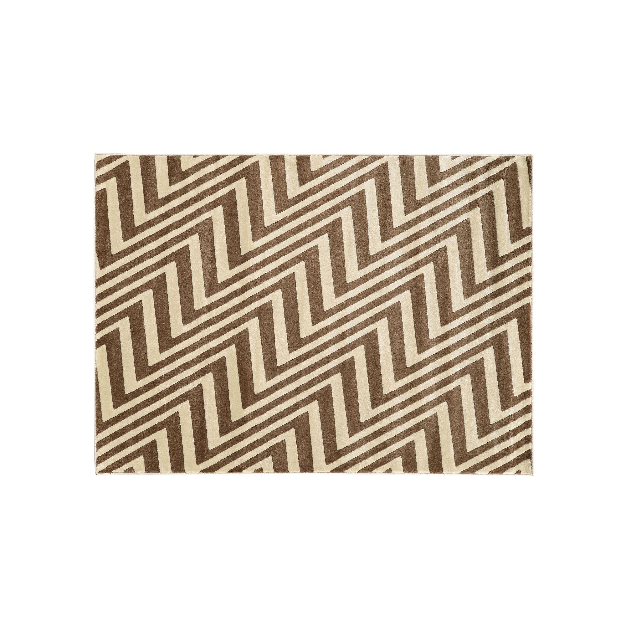 Linon Roma ZigZag Rug, Ivory Beige