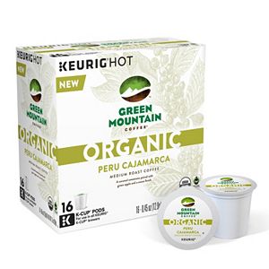 Keurig® K-Cup® Pod Organic Green Mountain Coffee Organic Peru Cajamarca Medium Roast Coffee - 16-pk.