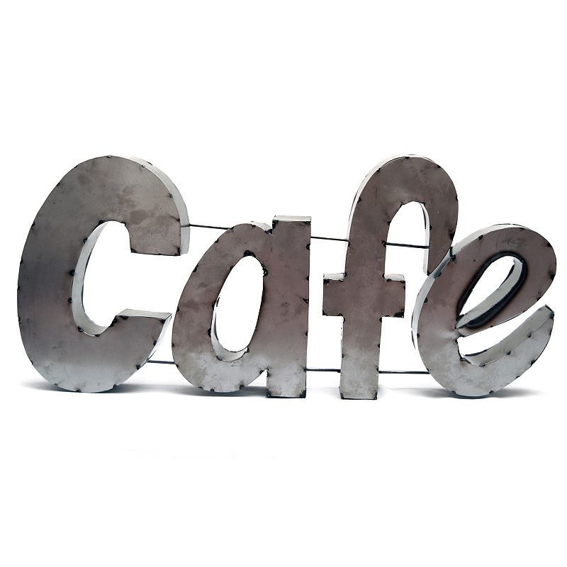 UPC 750227101393 product image for Rustic Arrow ''Cafe'' Wall Decor, Silver | upcitemdb.com