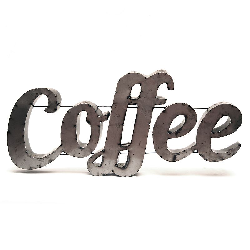 UPC 750227101355 product image for Rustic Arrow ''Coffee'' Wall Decor, Silver | upcitemdb.com