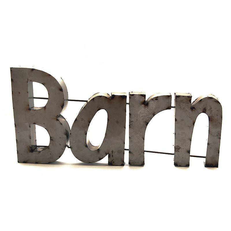 UPC 750227101362 product image for Rustic Arrow ''Barn'' Wall Decor, Silver | upcitemdb.com