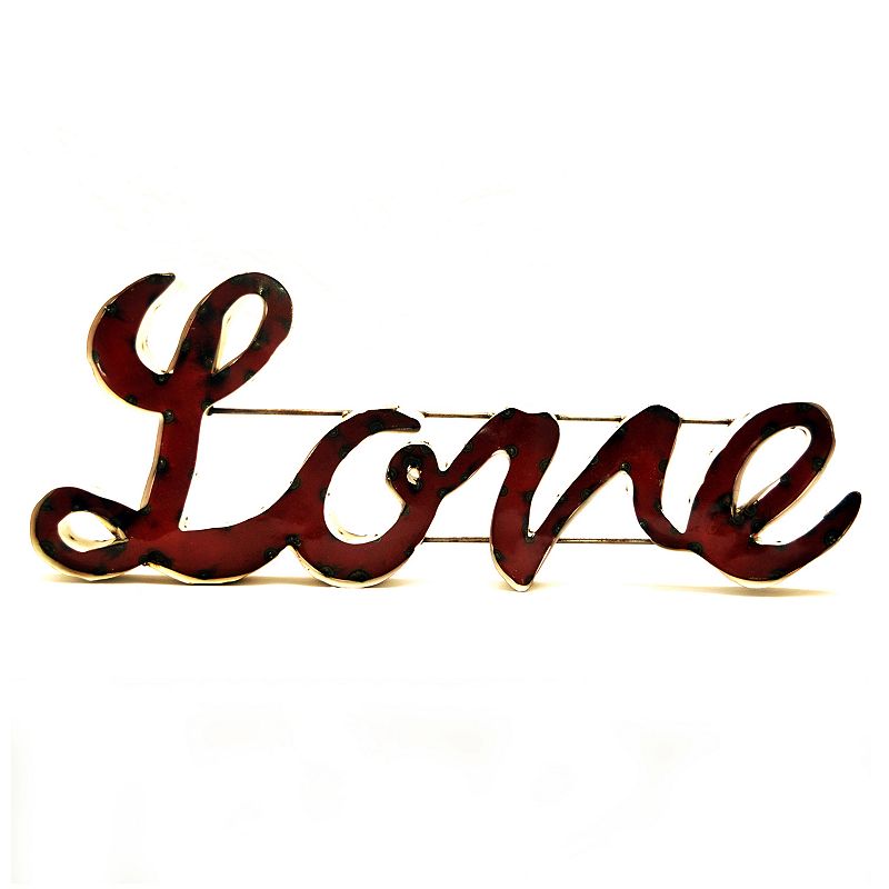 UPC 750227101034 product image for Rustic Arrow ''Love'' Wall Decor, Red | upcitemdb.com