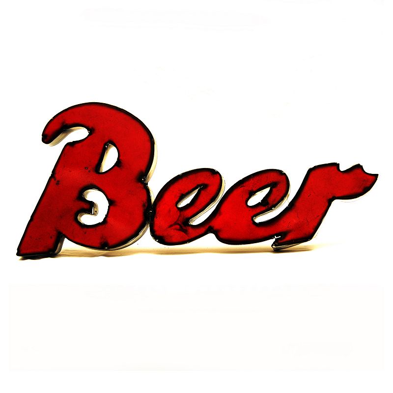 UPC 750227100129 product image for Rustic Arrow ''Beer'' Wall Decor, Red | upcitemdb.com