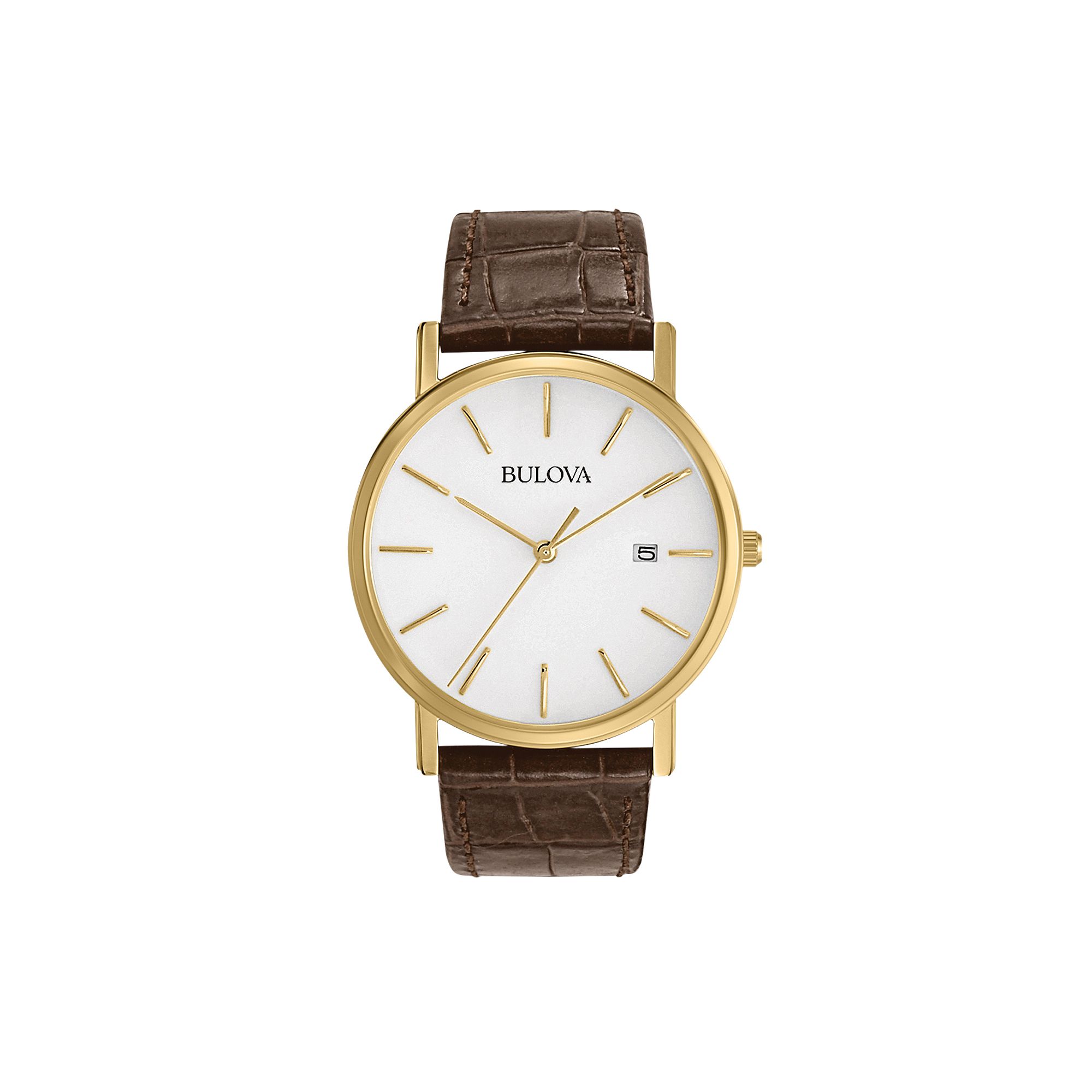 Bulova Mens Leather Watch - 97B100, Brown