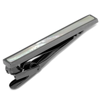 Men's Cuff Links, Inc. Gunmetal & Mother Of Pearl Tie Clip