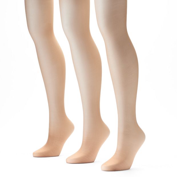 Women's Control Top Beige Sheer Pantyhose