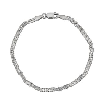 Jordan Blue Sterling Silver Disco Chain Bracelet