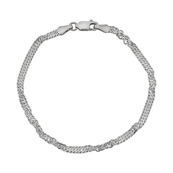 Jordan Blue Sterling Silver Disco Chain Bracelet