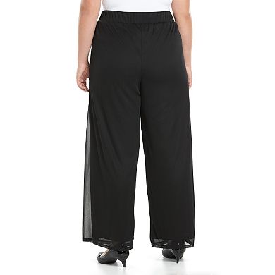 Plus Size AB Studio Chiffon Palazzo Pants