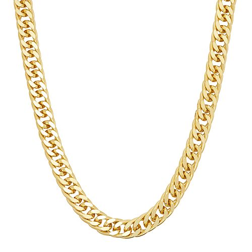 Men's 14k Gold Over Silver Curb Chain Necklace 20 in.