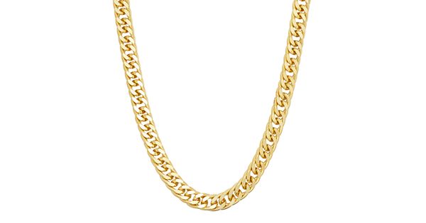 Men's 14k Gold Over Silver Curb Chain Necklace - 20 in.