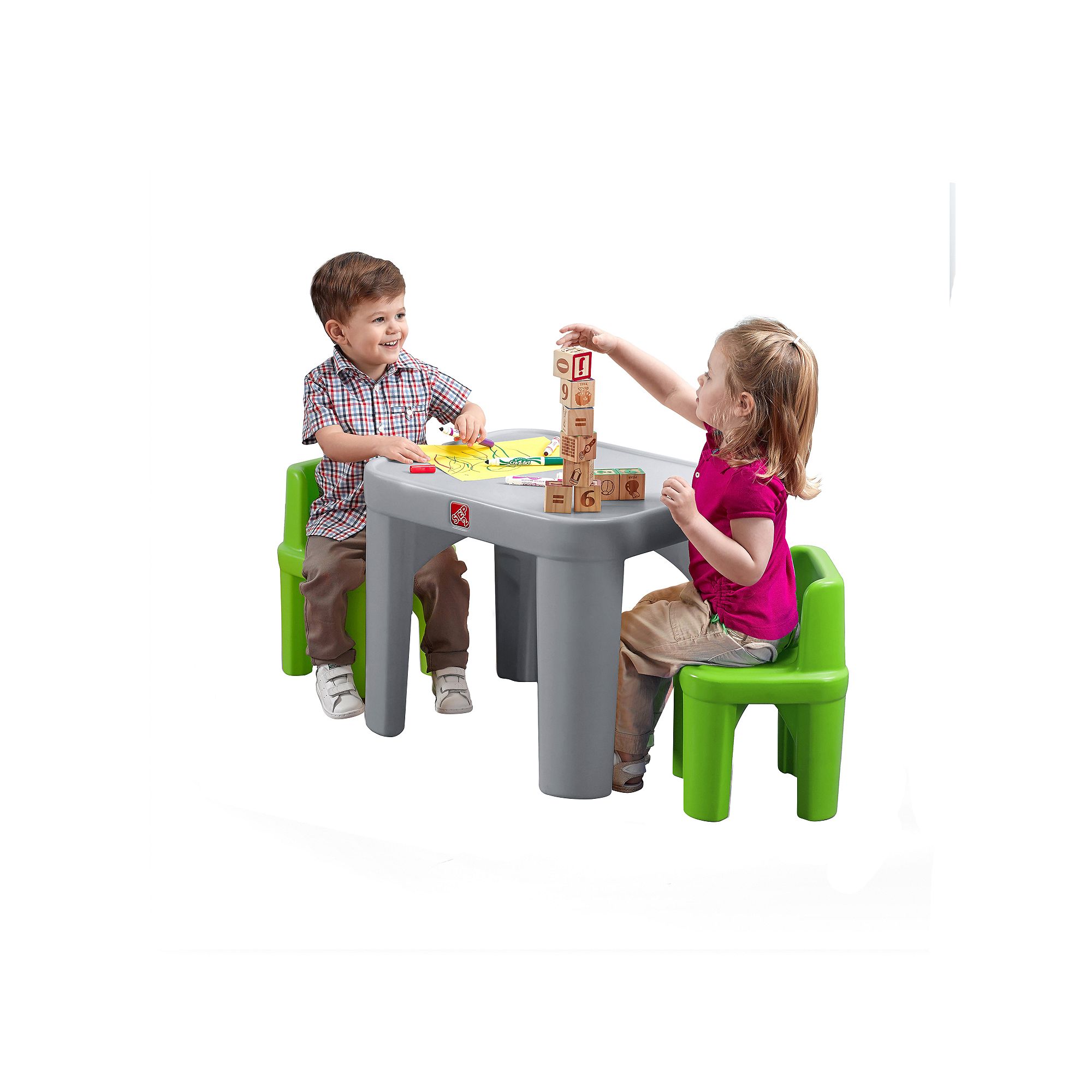 Step2 Mighty My Size Table & Chairs Set, Multicolor