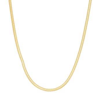 Jordan Blue 14k Gold Over Silver Snake Chain Necklace