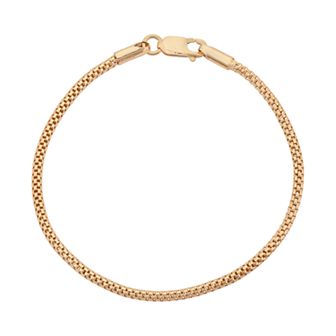 Jordan Blue 14k Gold Over Silver Popcorn Chain Bracelet