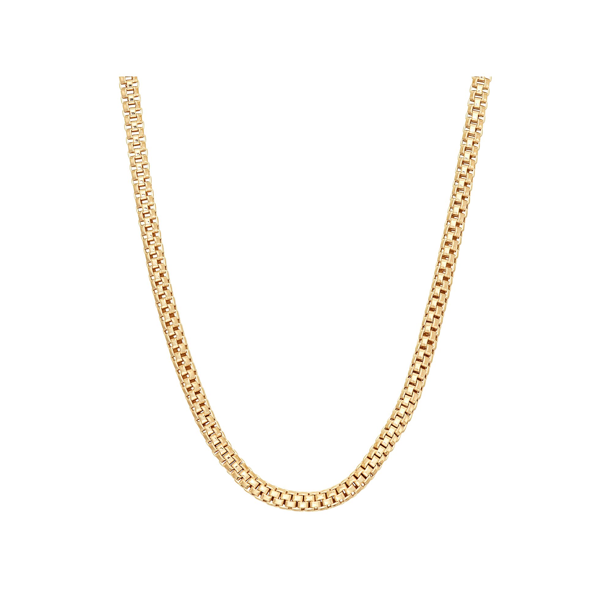 Jordan Blue 14k Gold Over Silver Popcorn Chain Necklace, Womens, Size: 18