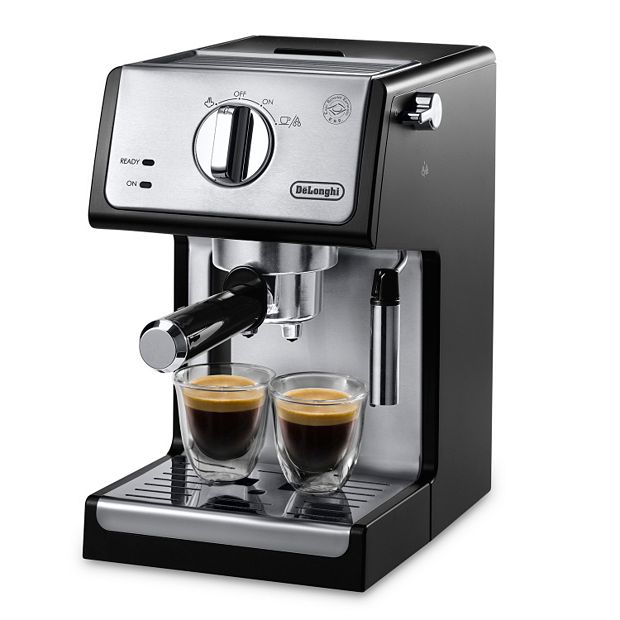 Delonghi Stilosa 15 Bar Pump Espresso Machine in Black and Stainless Steel